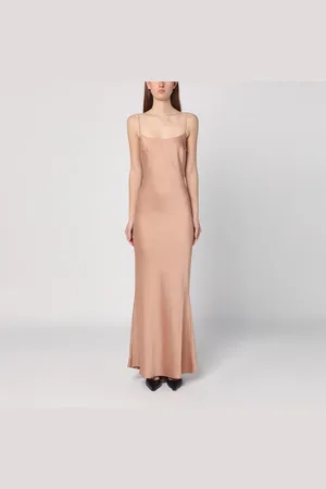 The Andamane Abito rosa chiaro con drappeggio posteriore