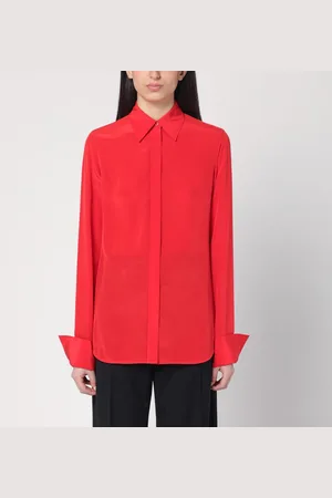 Sportmax Camicia rossa in crêpe di seta