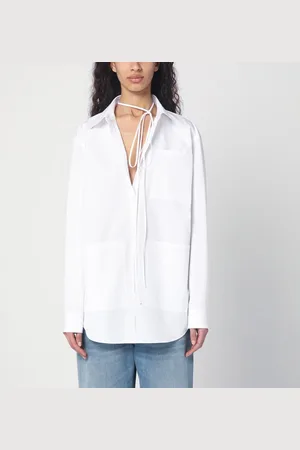 Gucci Camicia bianca con nastro al collo
