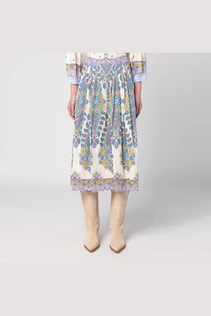 Etro Gonna midi in cotone con stampa Paisley