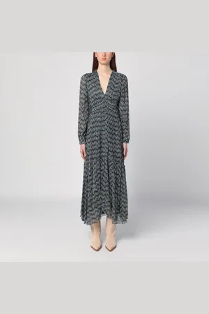Isabel Marant Abito midi con stampa in viscosa