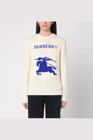 Burberry Maglione bianco in lana e cashmere