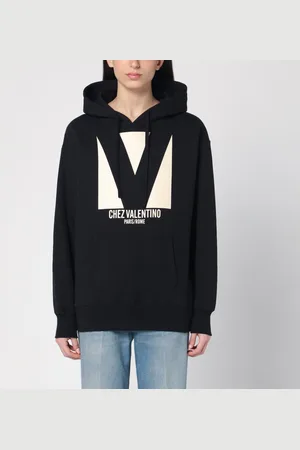 VALENTINO Felpa nera con stampa Chez