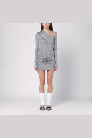 The Attico Mini abito drappeggiato grigio