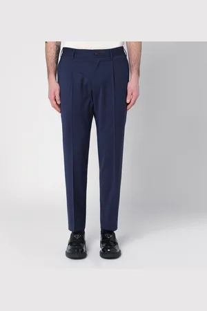 Biagio Santaniello Pantalone blu in misto lana