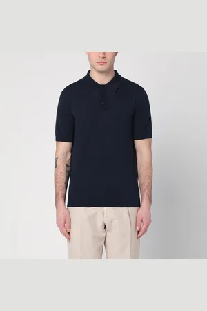 Roberto Collina Polo blu navy in cotone