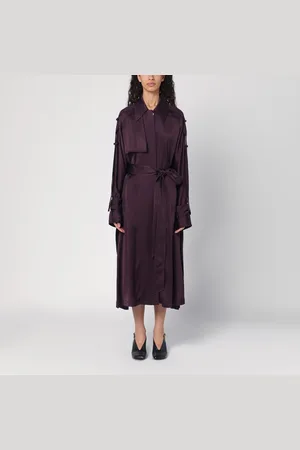 Victoria Beckham Trench monopetto color melanzana