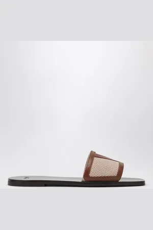 VALENTINO GARAVANI Sandalo Slide Viva Superstar marrone in canvas