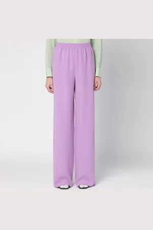VALENTINO Pantalone ampio rosa lilla in seta