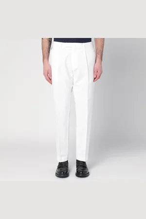 Biagio Santaniello Pantalone bianco in cotone e lino