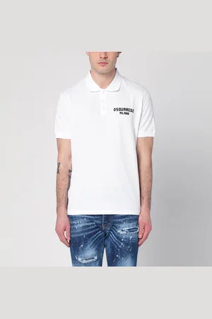 Dsquared2 Polo bianca in cotone con logo
