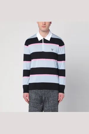 Prada Polo in seta e cotone a righe
