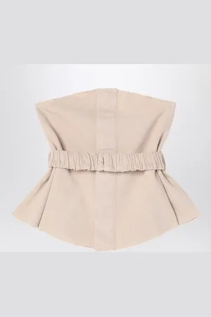 DOUUOD Top in denim con cintura