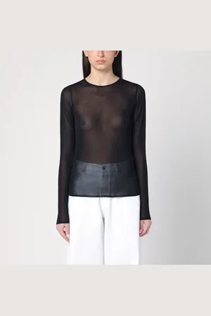 Golden Goose Maglia nera semitrasparente