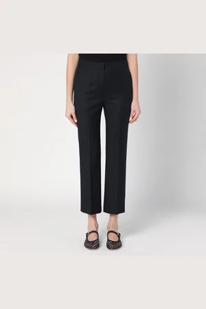 Loulou Studio Pantalone a trombetta nero in lana