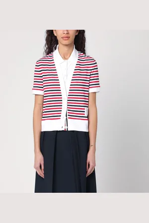 Thom Browne Cardigan a righe in lino