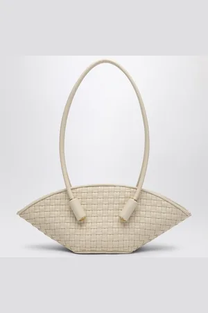 THEMOIRÈ Borsa Olimpia avorio in ecopelle intrecciata