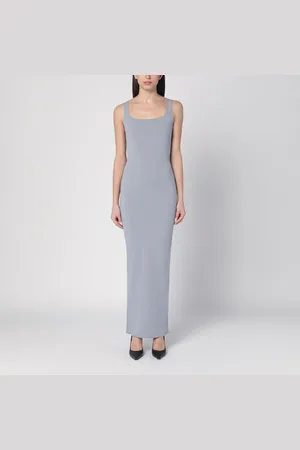 Entire Studios Abito lungo grigio in misto nylon