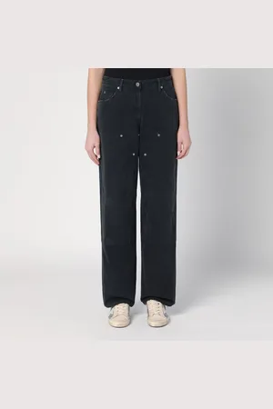 Golden Goose Pantalone ampio nero in denim