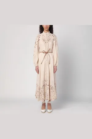 ZIMMERMANN Abito Wylie color crema in lino