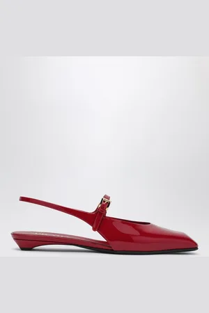 Prada Ballerina slingback in vernice color ciliegia