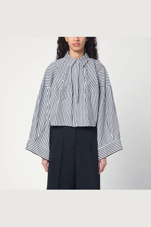 ERIKA CAVALLINI Camicia ampia a righe in cotone