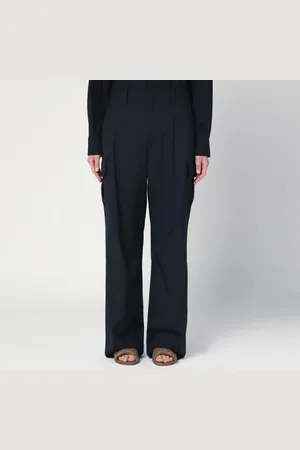 Bottega Veneta Pantaloni cargo blu notte in lana