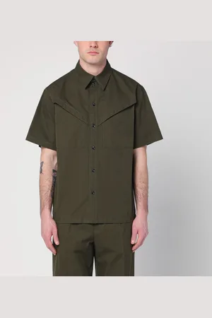 Bottega Veneta Camicia kaki in cotone