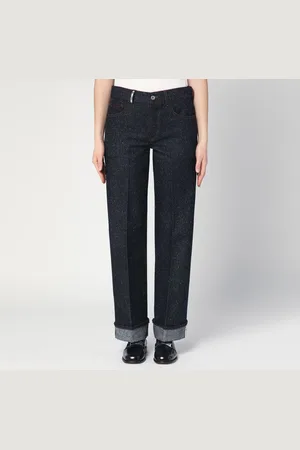 Burberry Jeans indaco con risvolto