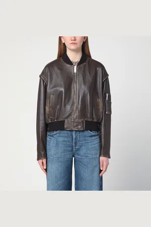 Halfboy Bomber in pelle effetto vintage