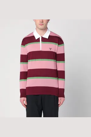 Prada Polo in seta e cotone a righe