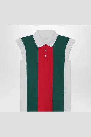 Gucci Polo bianca con nastro Web