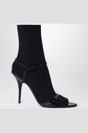 Balenciaga Sandalo Avenue Sock nero in vernice e maglia