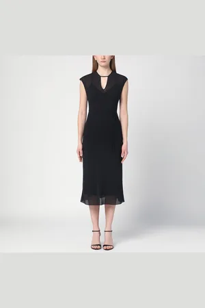 Calvin Klein Abito midi nero con cintura