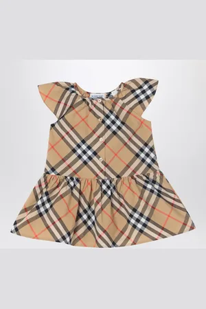 Burberry Abito in cotone motivo Check