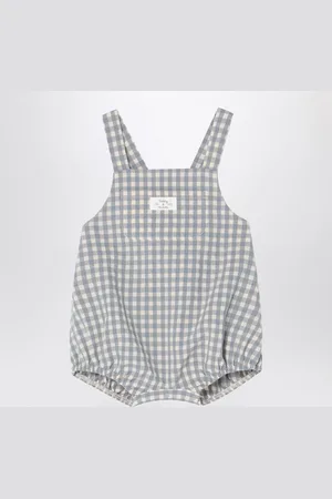 TEDDY & MINOU Salopette a quadretti con t-shirt