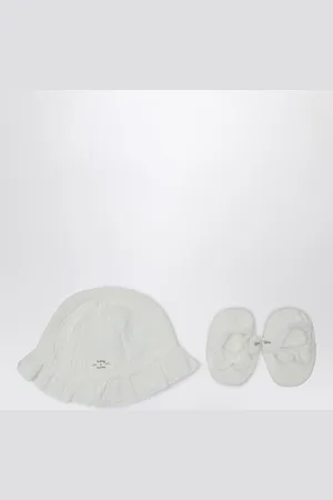 TEDDY & MINOU Set due pezzi bianco con cappello e scarpe