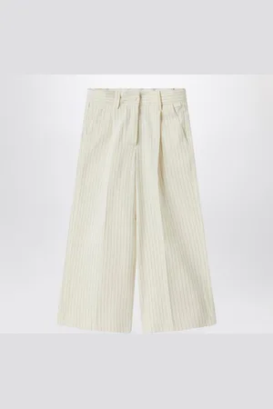 Il gufo Pantalone in cotone gessato