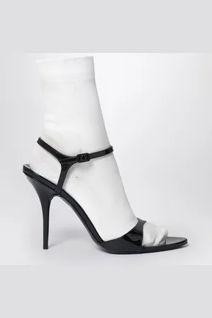 Balenciaga Sandalo Avenue Sock nero in vernice e maglia