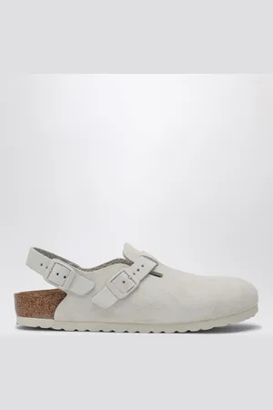 Birkenstock Ciabatta Tokio Antique White in pelle scamosciata
