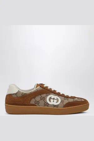 Gucci Sneaker con incrocio GG in pelle scamosciata