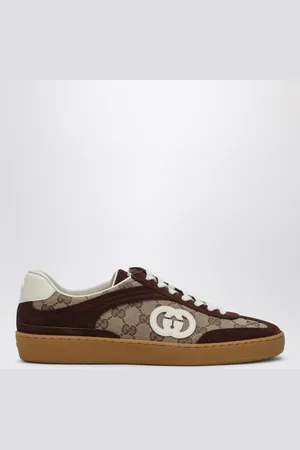 Gucci Sneaker con incrocio GG in pelle scamosciata
