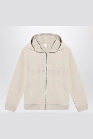 Givenchy Felpa con zip color crema con logo