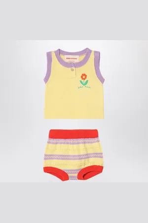 Bobo Choses Set due pezzi giallo chiaro con fiore