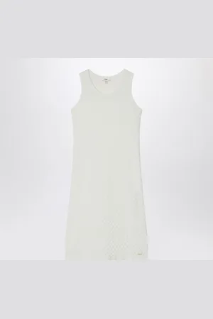 Chloé Abito bianco in maglia di cotone