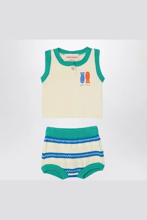 Bobo Choses Set due pezzi Lucky Fish avorio/verde