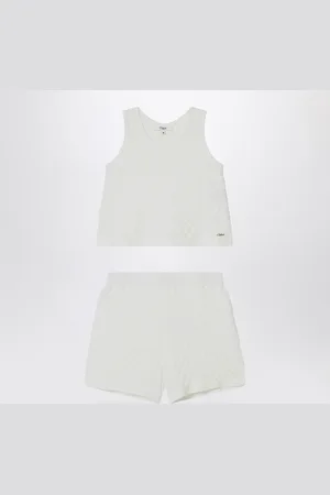 Chloé Completo due pezzi bianco in maglia di cotone