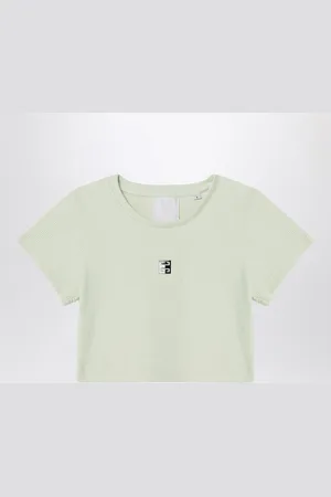 Givenchy T-shirt cropped chiara a costine