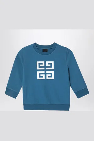Givenchy Felpa blu con stampa logo 4G