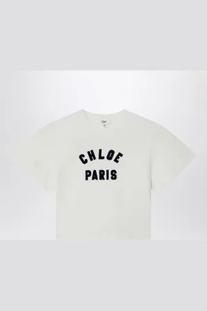 Chloé T-shirt bianca con logo
